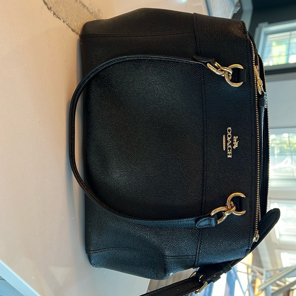 Coach cross grain leather purse
